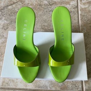 Celine Lime Green Heels